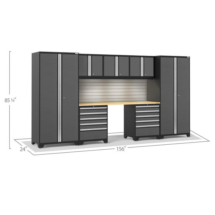 NewAge Products Pro Series 8 Piece Steel Garage Storage System